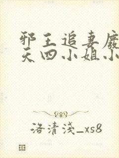 邪王追妻废材逆天四小姐小说下载