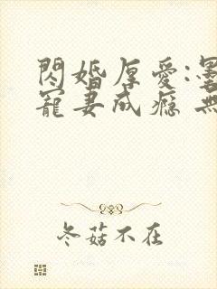 闪婚厚爱:墨少宠妻成瘾 无弹窗