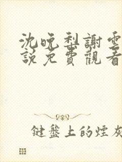 沈晚梨谢云迟小说免费观看