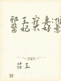 邪王宠妻:倾世医妃不好惹
