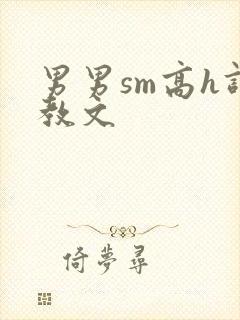 男男sm高h调教文封面
