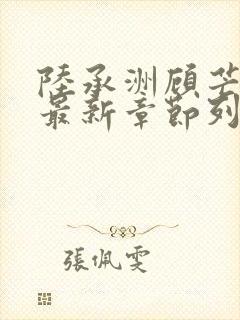 陆承洲顾芒小说最新章节列表