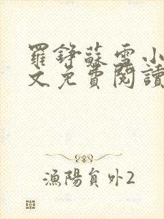 罗铮苏雪小说全文免费阅读