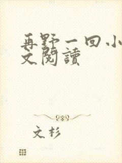 再野一回小说全文阅读