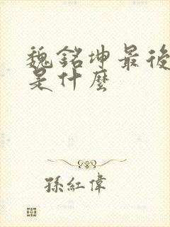魏铭坤最后结局是什么