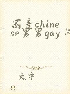 国产chinese男男gay 网站封面