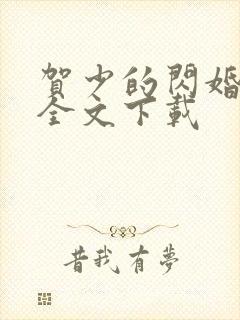 贺少的闪婚暖妻全文下载