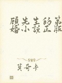 顾先生的第一宠婚小说正版