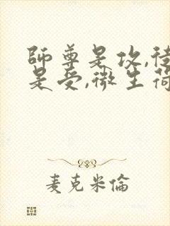 师尊是攻,徒弟是受,微生荷双男主
