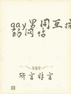 gay男同互操的网站