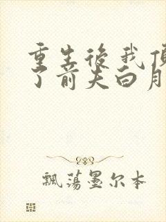 重生后 我顶替了前夫白月光