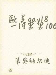 欧美gay18一19男男1069激情