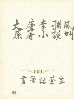 大唐李渊风流录原著小说叫什么名字