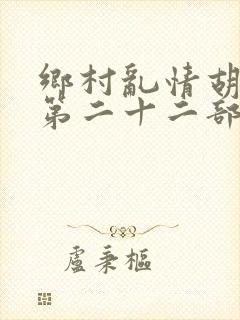 乡村乱情胡秀英第二十二部封面