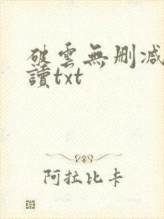 破云无删减版阅读txt