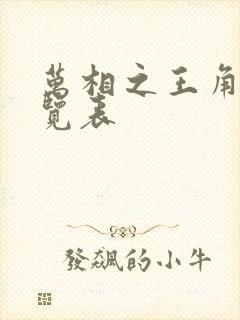 万相之王角色一览表
