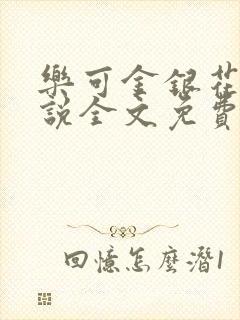乐可金银花露小说全文免费封面