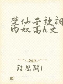 裴仙子被调教成肉奴高h文