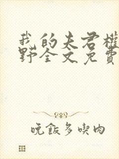 我的夫君权倾朝野全文免费