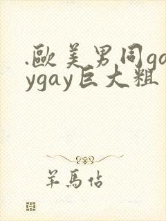 .欧美男同gaygay巨大粗封面
