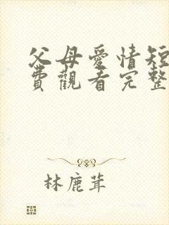 父母爱情短剧免费观看完整版高清