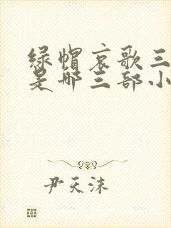 绿帽哀歌三部曲是哪三部小说封面