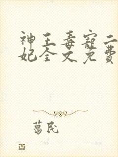 神王毒宠二嫁王妃全文免费阅读