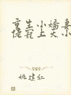 重生小娇妻:大佬宠上天小说