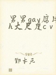 男男gay腐片h大尺度cⅴ