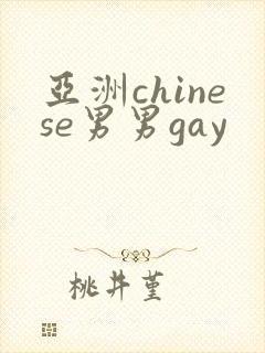 亚洲chinese男男gay