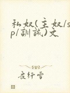 私奴(主奴/sp/训诫)文