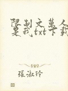 限制文万人迷竟是我txt下载封面