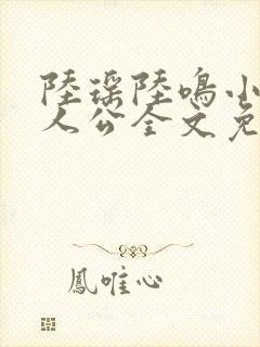 陆瑶陆鸣小说主人公全文免费阅读笔趣阁