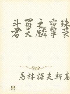 斗罗之灵珠神剑君天麟宁荣荣小说下载