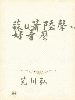 苏u萧陆声小说好看么
