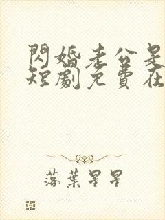 闪婚老公是豪门短剧免费在线看