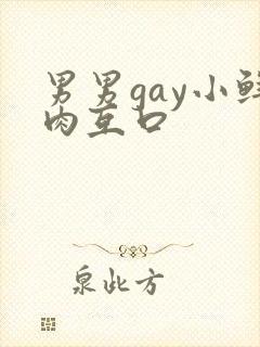 男男gay小鲜肉互口封面