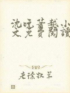 沈晚萧越小说全文免费阅读