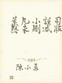 叶凡小说司空嫣然未删减版