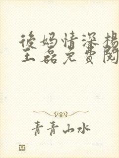后妈情深杨晓芬王磊免费阅读