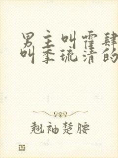 男主叫霍肆女主叫季琉清的小说