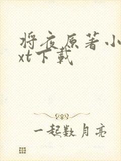 将夜原著小说txt下载