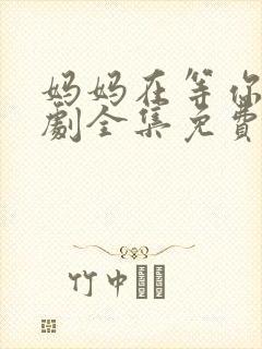 妈妈在等你电视剧全集免费观看