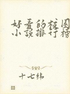 好看的校园言情小说排行榜前十名封面