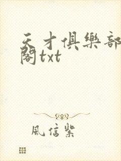 天才俱乐部笔趣阁txt