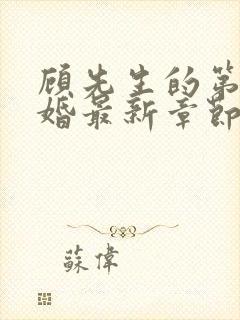 顾先生的第一宠婚最新章节封面