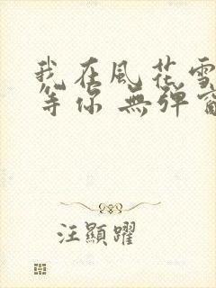我在风花雪月里等你 无弹窗