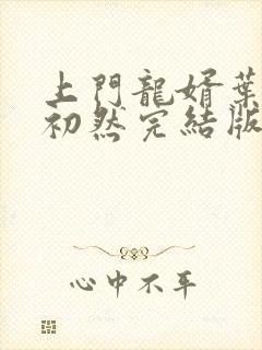 上门龙婿叶辰萧初然完结版txt免费下载