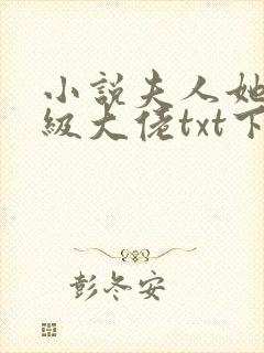 小说夫人她是满级大佬txt下载