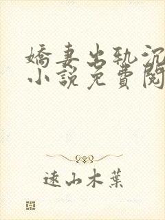 娇妻出轨沉沦记小说免费阅读全文最